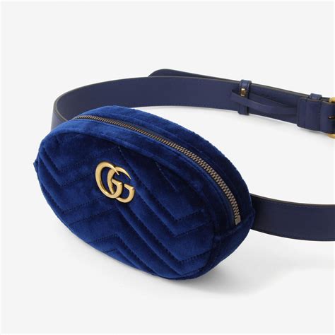 blue velvet gucci hangbag|gucci marmont velvet belt bag.